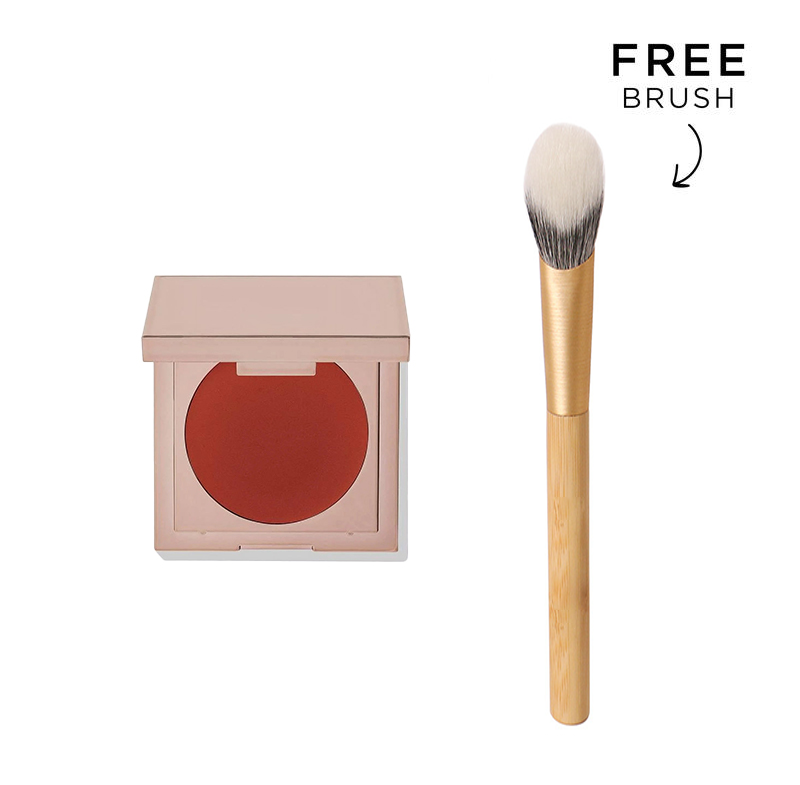Original K-Beauty CC Undereye Corrector concealer in a pink compact with an applicator brush for dark circles.
