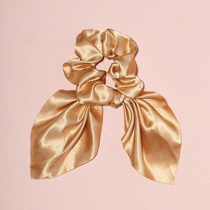 Satin Bow Hair Scrunchie - Effortless Style Ritual | Louvrs