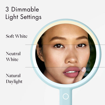 Cami LED Lighted Makeup Mirror - Dual 1x/5x Magnifying Handheld Vanity | Louvrs