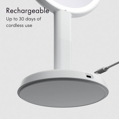 Cami LED Lighted Makeup Mirror - Dual 1x/5x Magnifying Handheld Vanity | Louvrs