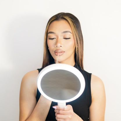 Cami LED Lighted Makeup Mirror - Dual 1x/5x Magnifying Handheld Vanity | Louvrs