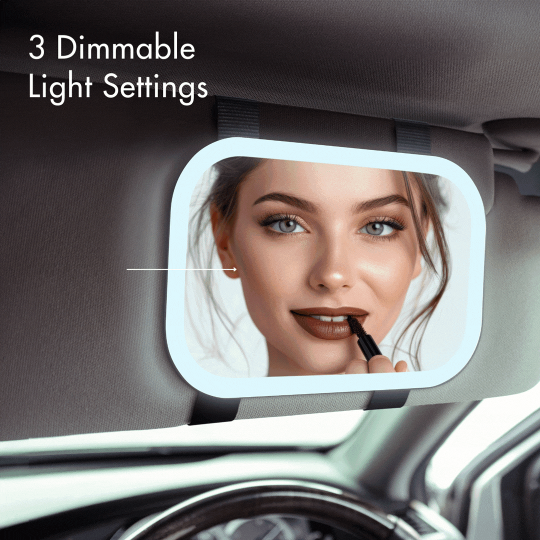 Juni 2 LED Car Visor Mirror - Effortless Beauty On-the-Go | Louvrs