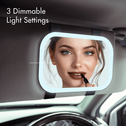 Juni 2 LED Car Visor Mirror - Effortless Beauty On-the-Go | Louvrs