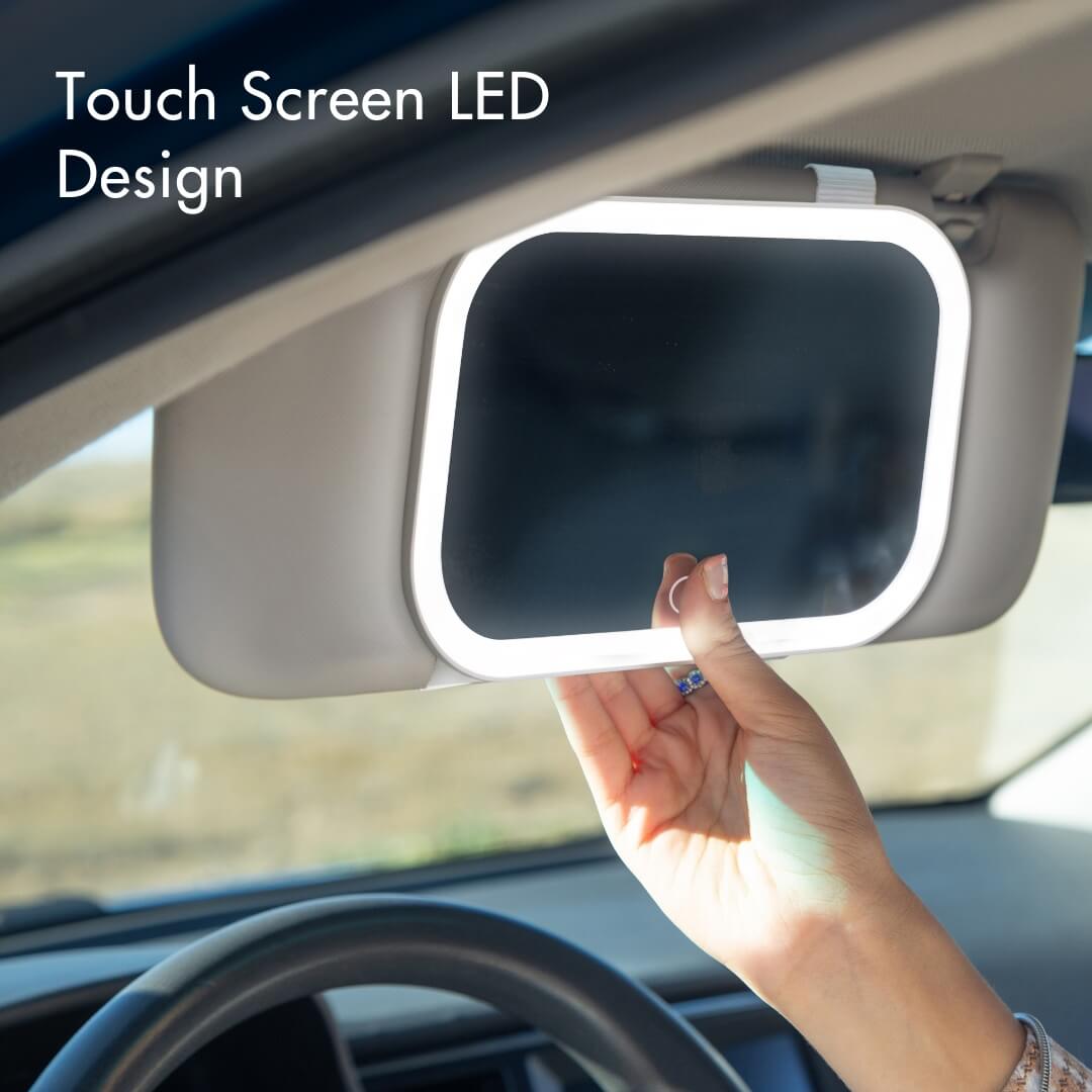 Juni 2 LED Car Visor Mirror - Effortless Beauty On-the-Go | Louvrs